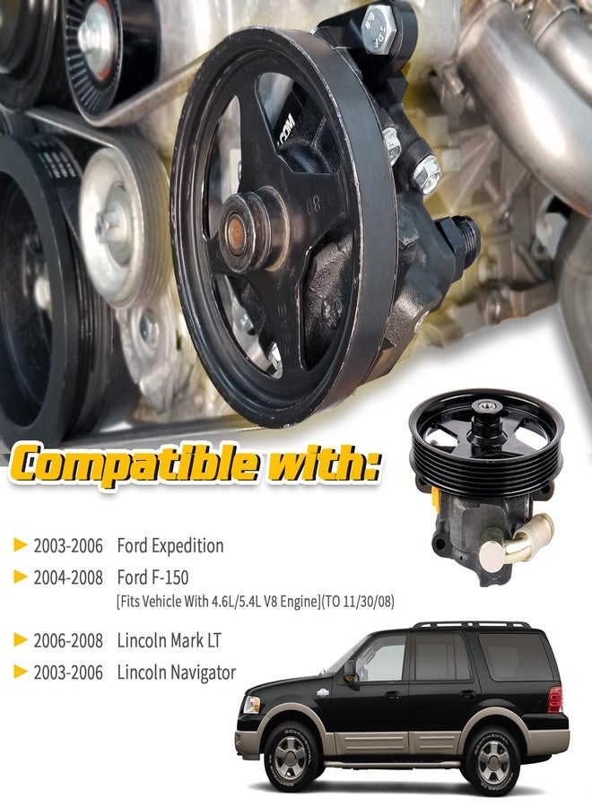 DOCAS 20-312P1 Power Steering Pump Power Assist Pump Fit for Ford Expedition 2003-2006, F-150 2004-2008, for Lincoln Mark LT 2006-2008, Navigator 2003-2006, 2L7Z3A674CARM, 6L3Z3A674B, 96-312 - Image 2