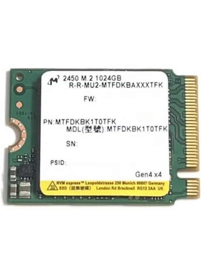 Internal SSD 1TB M.2 2230 NVMe PCIe Gen4 x4 High Speed Solid State Drive for Gaming Devices Laptops Desktop PCs and Portable Systems - Image 1