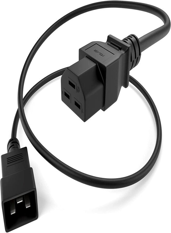 سلك طاقة DKRUVE® IEC C20 إلى C21 16AWG 16A 250V SJT بطول 1.8 متر
