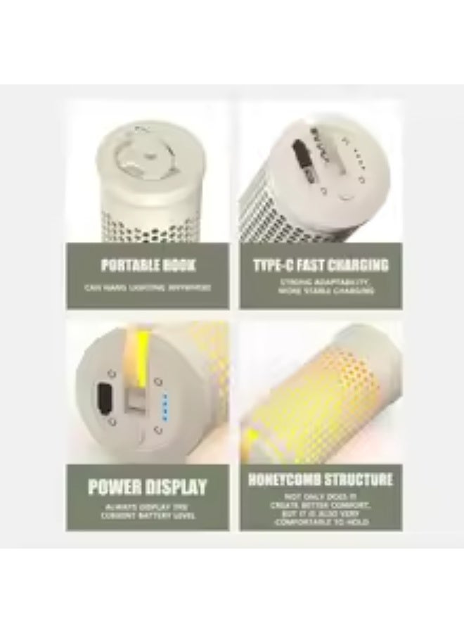 Portable Dual-Color LED Tent Light Rechargeable USB Retractable Magnetic Base IP65 Waterproof Camping Work Lamp - Image 4