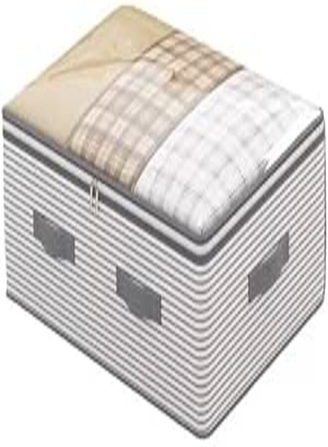 BOX Large Capacity Clothes Storage Bag with Reinforced Handle Thick Fabric Large Clear Window for Comforters, Blankets, Bedding, cm
