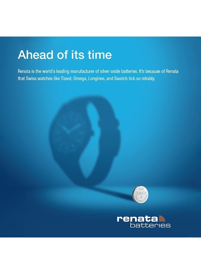 Renata Pack of 2 Silver Oxide 1.55V Watch Battery 395 SR927SW - Swiss Made Zero Mercury Button Cells - Image 5