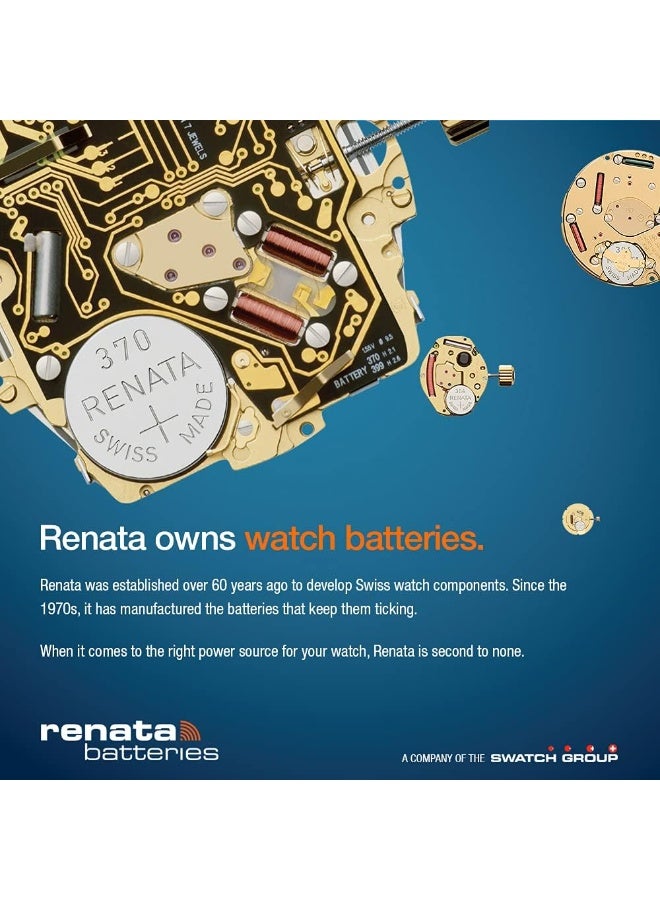 Renata Pack of 2 Silver Oxide 1.55V Watch Battery 395 SR927SW - Swiss Made Zero Mercury Button Cells - Image 4