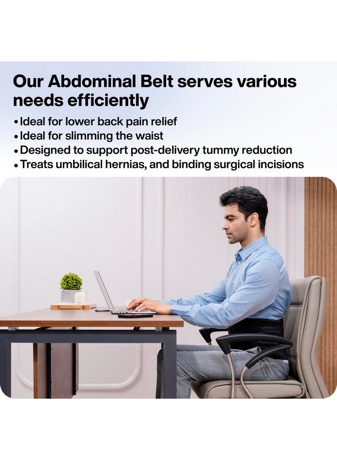 FOVERA Abdominal Belt 9 Inch, Ideal for Lower Back Pain Relief, Slimming Waist, Post Delivery for Tummy Reduction, Breathable Material For Men & Women (Size - L, 1 Unit) - Image 5