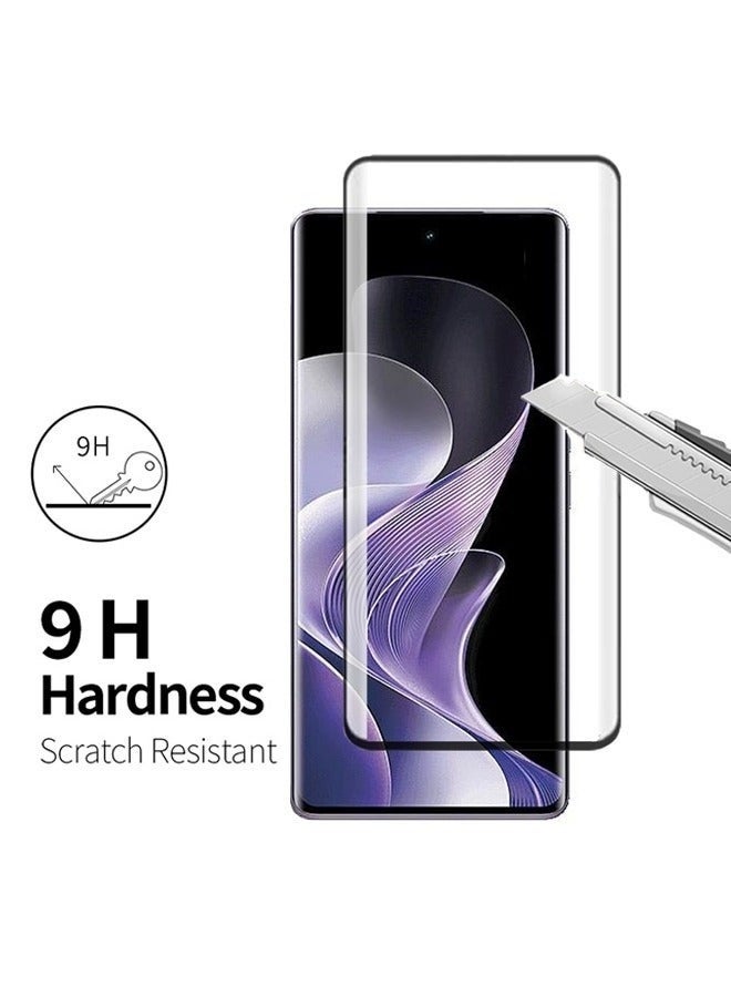حماية شاشة لجهاز vivo V40 5G زجاج مقسى، حواف منحنية 3D صلابة 9H عالية الوضوح مقاومة للخدوش خالية من الفقاعات مضادة لبصمات الأصابع، تركيب سهل - Image 2