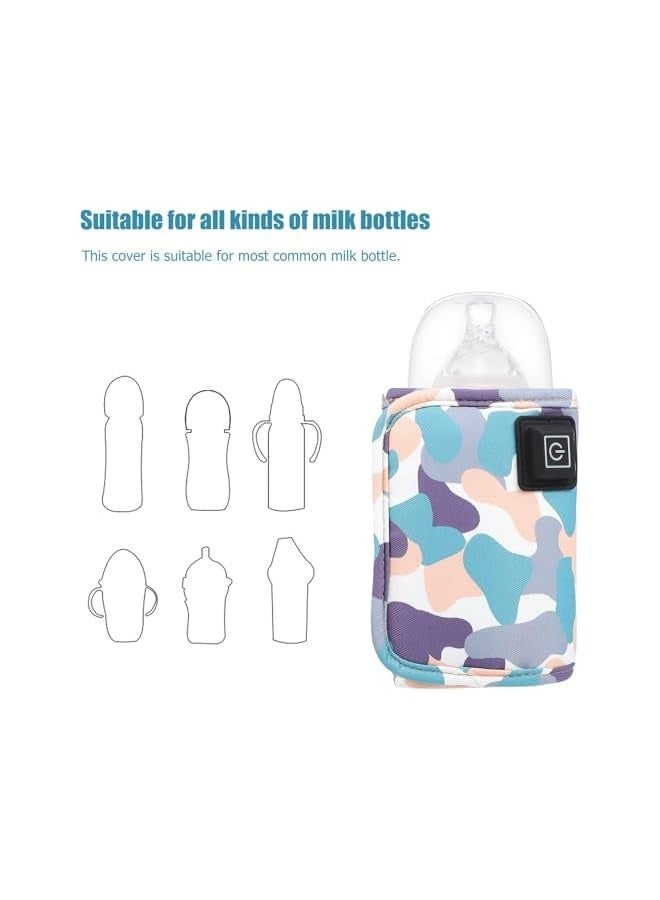 Baby Bottle Warmer, Portable USB Milk Heater with 3-Temperature Settings, Hook and Loop Design for Feeding Bottles, Compact Milk Bottle Warmer for Travel and Home Use (White)  - Image 5