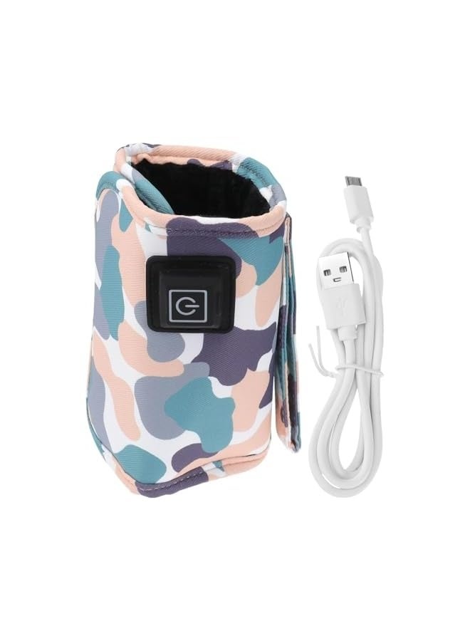 Baby Bottle Warmer, Portable USB Milk Heater with 3-Temperature Settings, Hook and Loop Design for Feeding Bottles, Compact Milk Bottle Warmer for Travel and Home Use (White)  - Image 2