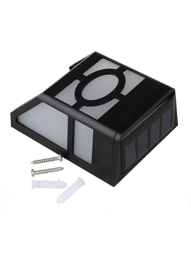 NIBEMINENT Wall Mount Solar Power Fence Light Black/Grey - Image 1