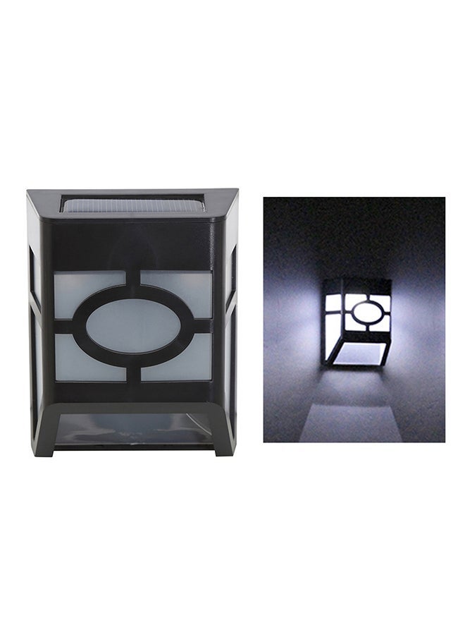 NIBEMINENT Wall Mount Solar Power Fence Light Black/Grey - Image 2