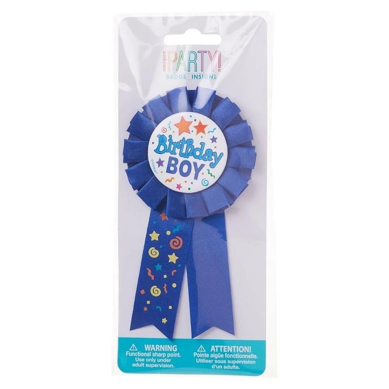 Unique Birthday Boy Blue Fabric Award Badge - 7" (1 Pc) - Perfect Celebration Accessory for Unforgettable Party - Image 4