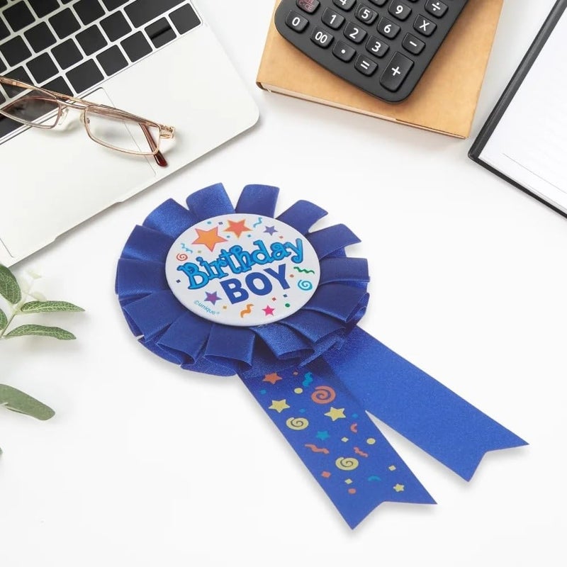 Unique Birthday Boy Blue Fabric Award Badge - 7" (1 Pc) - Perfect Celebration Accessory for Unforgettable Party - Image 5