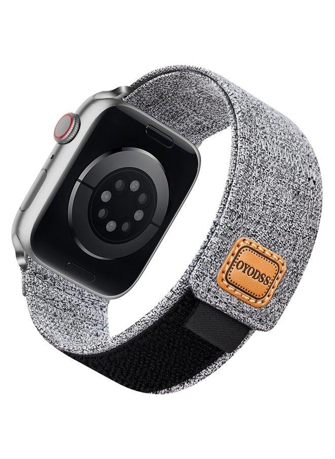 OYODSS - Woven Fabric Cloth Band Compatible with Apple Watch Bands 38mm 40mm 41mm 42mm 44mm 45mm 49mm, Adjustable Breathable Sport Strap for iWatch Ultra Series 8/7/6/5/4/3/2/1 SE Women Men - Image 1