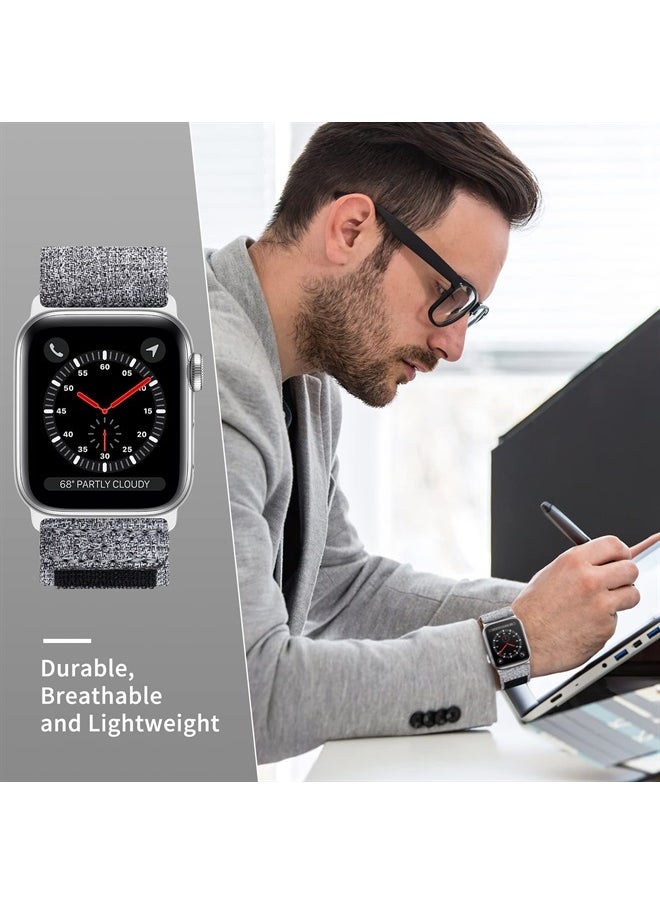 OYODSS - Woven Fabric Cloth Band Compatible with Apple Watch Bands 38mm 40mm 41mm 42mm 44mm 45mm 49mm, Adjustable Breathable Sport Strap for iWatch Ultra Series 8/7/6/5/4/3/2/1 SE Women Men - Image 1