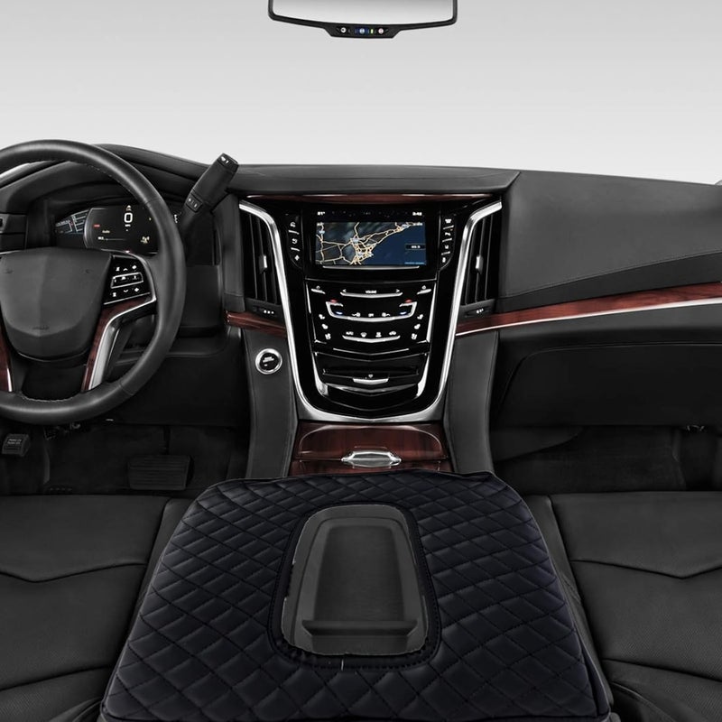 Moittellc Center Console Armrest Cover for Cadillac Escalade 2015-2020 - Black - Image 5