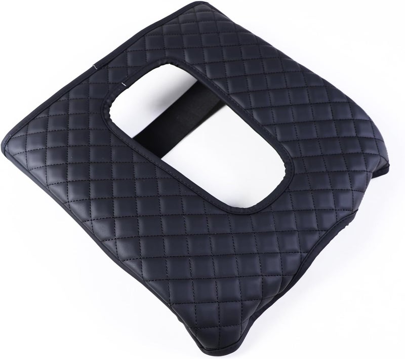 Moittellc Center Console Armrest Cover for Cadillac Escalade 2015-2020 - Black - Image 2