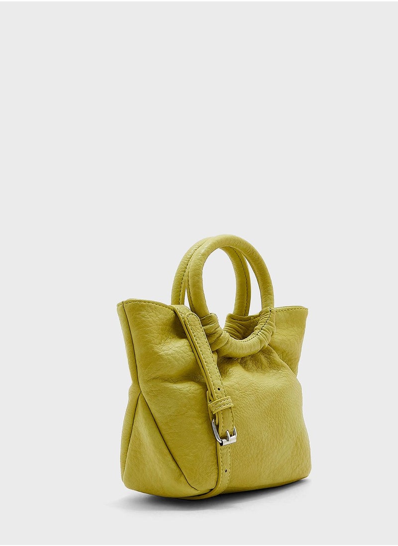 Ginger - Circle Handle Mini Tote Handbag - Image 1