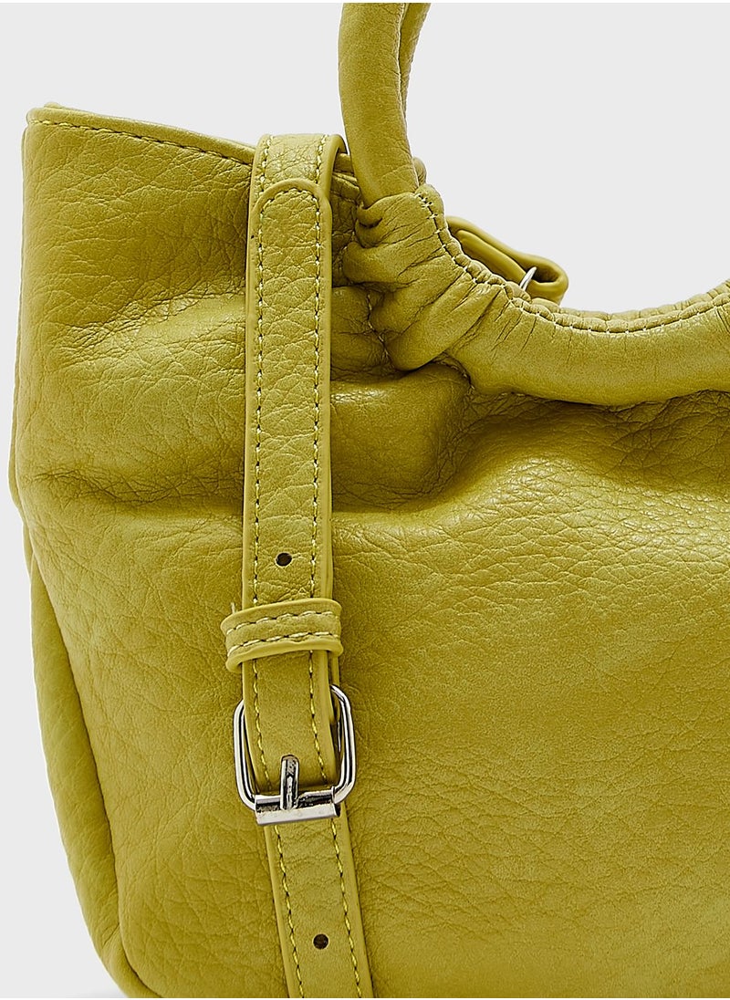 Ginger - Circle Handle Mini Tote Handbag - Image 1