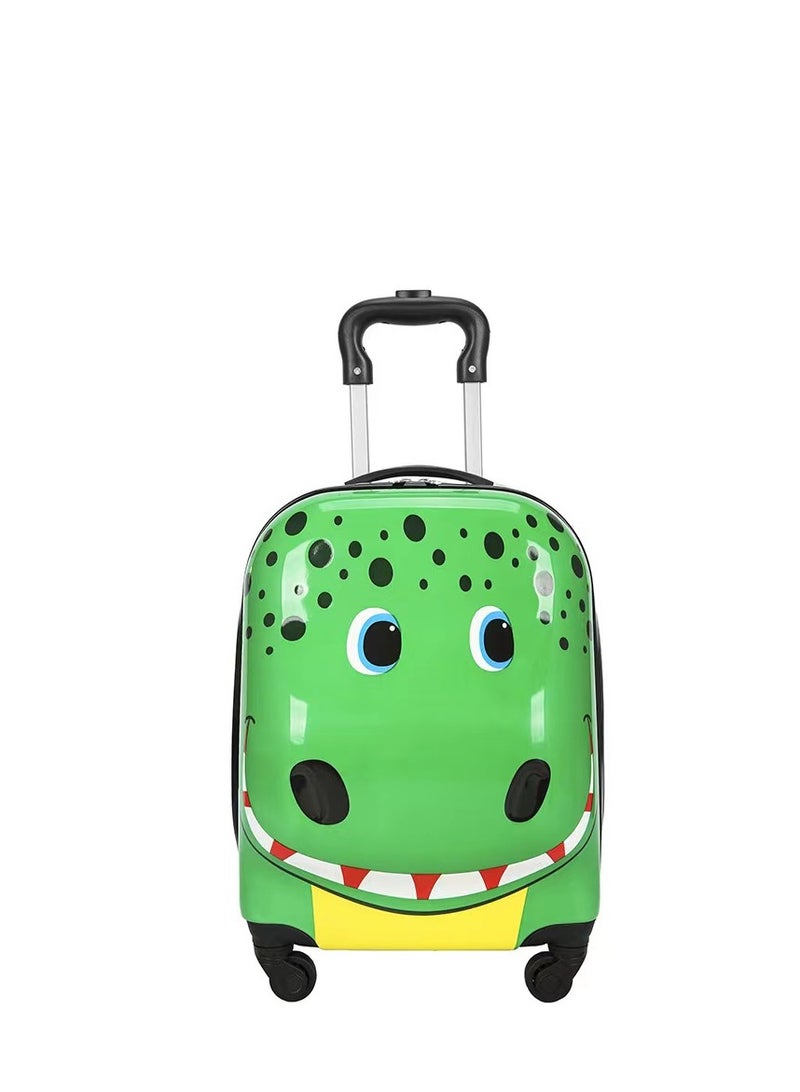 Kids Luggage Travel Suitcase Kids Carry On Luggage Hardshell Rolling Suitcase with Spinner Wheels for Boys and Girls Travel Luggage  (Crocodile Green 18 Inch) - Image 2