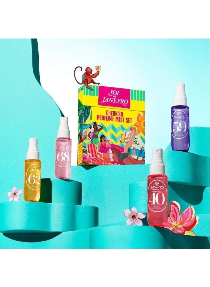 Sol de Janeiro Perfume Mist Set – Brazilian Fragrance Collection ’40 ’59 ’62 ’68, 4 x 30ml Travel Size Body Spray Gift Set - Image 2