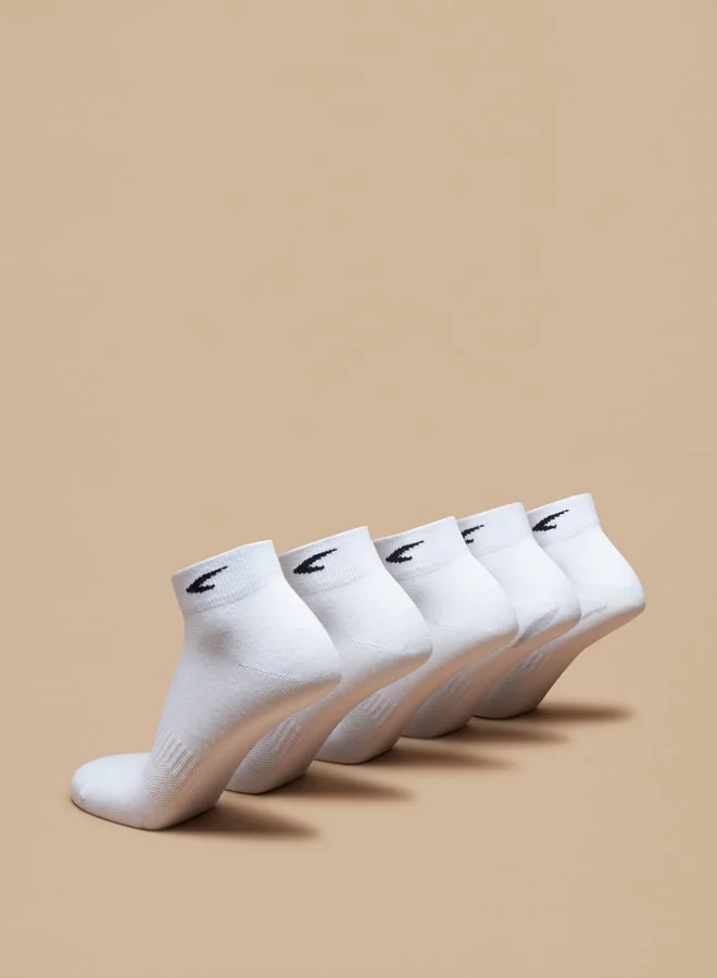 Dash White Printed Ankle Length Socks - Set of 5 for Men | Best Price UAE
