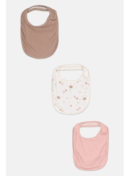 Dream Gro 3 Piece Textured Bibs, Mauve  - Image 3
