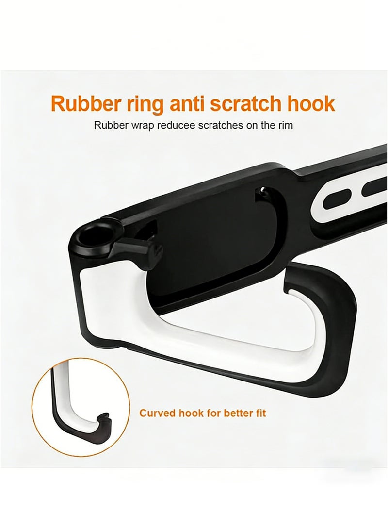 Bukela Foldable Bike Wall Hook, Black ABS Painted Sports Bicycle Parking Rack for Indoor Garage Bikes Display - Image 2