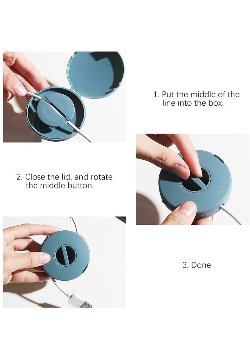 Oasisgalore 4PCS Cable Management, Retractable Portable Cord Organizer, 4 Colors Flexible Cable Organizer for Home Office Classroom (Round)  - Image 4