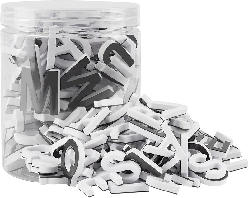 Lzttyee Decorative Magnetic EVA Alphabet Letters for Refrigerator/White Board (117pcs Letters White) - Image 1