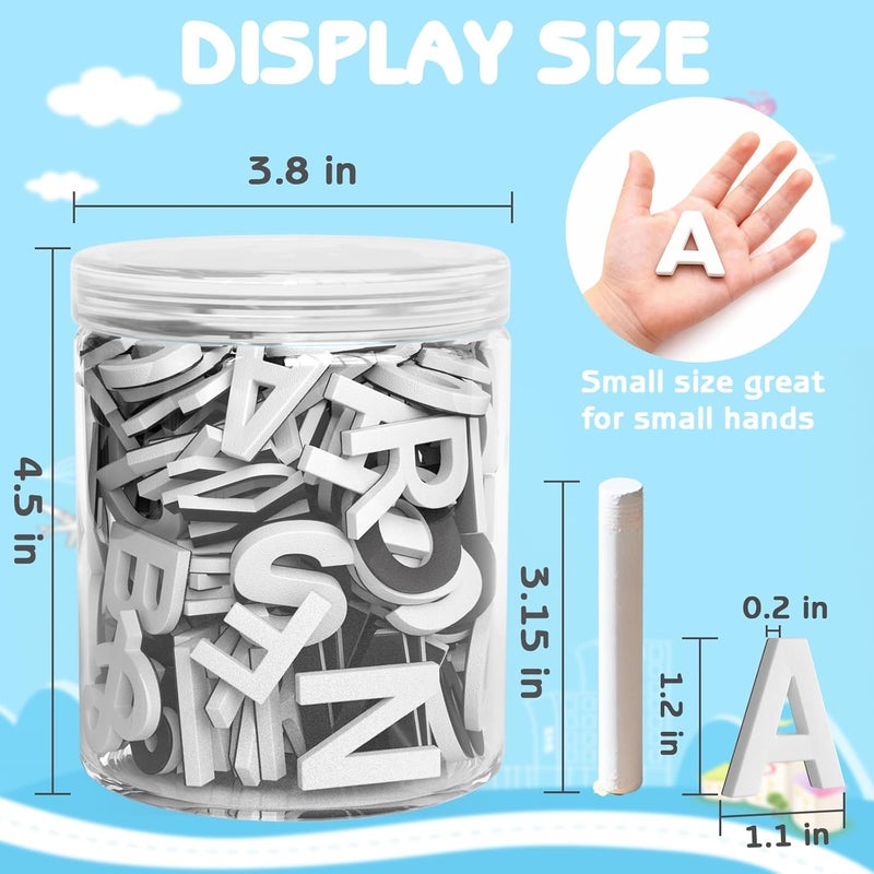 Lzttyee Decorative Magnetic EVA Alphabet Letters for Refrigerator/White Board (117pcs Letters White) - Image 3