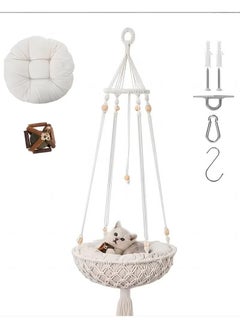 RATSAW Cat Cage Hammock Hanging Soft Pet Swing Bed For Kittens Puppies Rabbits Or Small Pets Double layer Pet Hanging Bed 120cm  - Image 1