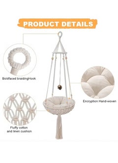 RATSAW Cat Cage Hammock Hanging Soft Pet Swing Bed For Kittens Puppies Rabbits Or Small Pets Double layer Pet Hanging Bed 120cm  - Image 2
