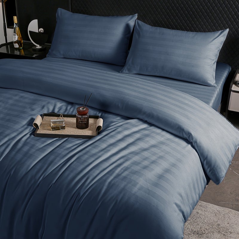 All-Season Cool And Skin-Friendly Satin Duvet Cover Soft Breathable Comfortable Duvet Cover Suitable for Bedrooms And Guest Rooms (One Duvet Cover Solely) - Image 2