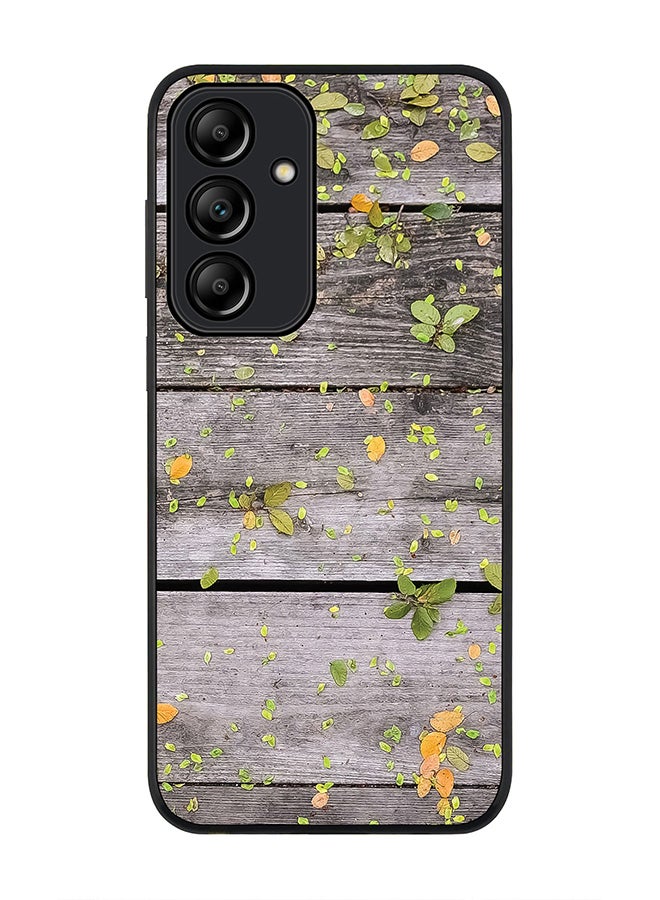 Stylizedd Rugged Black Edge Case for Samsung Galaxy A35, Slim fit Soft Case Flexible Rubber Edges Anti Drop TPU Gel Thin Cover -  Backyard Patio - Image 1