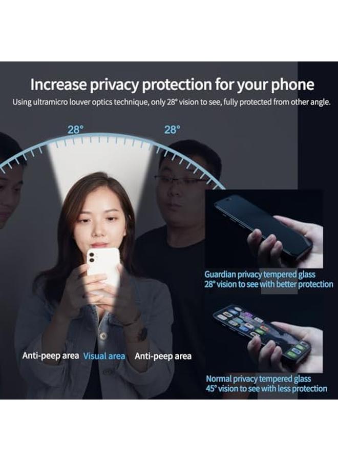 Nillkin Guardian Privacy Tempered Glass Screen Protector 0.33Mm 2.5D Designed For Iphone 15 Pro Black - Image 5