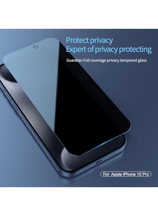 Nillkin Guardian Privacy Tempered Glass Screen Protector 0.33Mm 2.5D Designed For Iphone 15 Pro Black - Image 2
