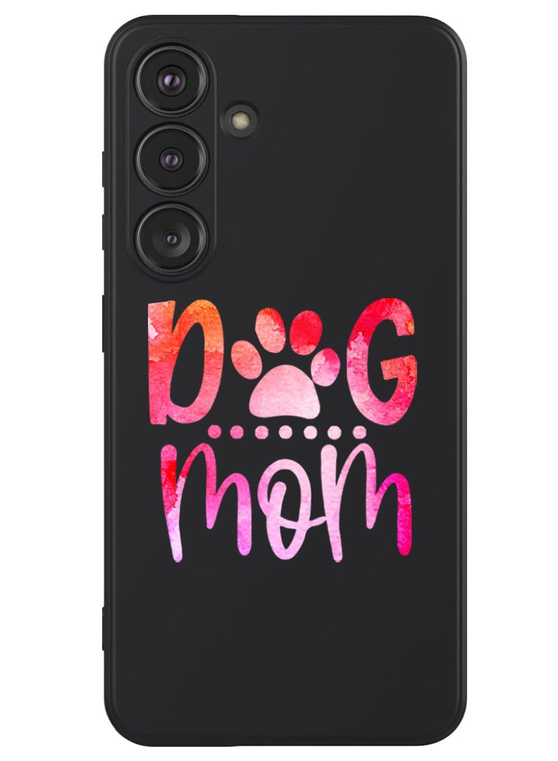 Theodor Protective Slim Fit Case Liquid Silicone Cover with Full Body Protection Anti-Scratch Shockproof Case For Samsung Galaxy S24 (Black) - Dog with bubble - Image 1