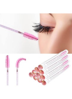 La Jolie Jasmin Mascara Brushes Tubes Set 70 Pieces Disposable Eyelash Brushes Replacement with 20 Pieces Empty Tubes for Eyelash Extension Lash Mascara Wand (Scale Pink)  - Image 4