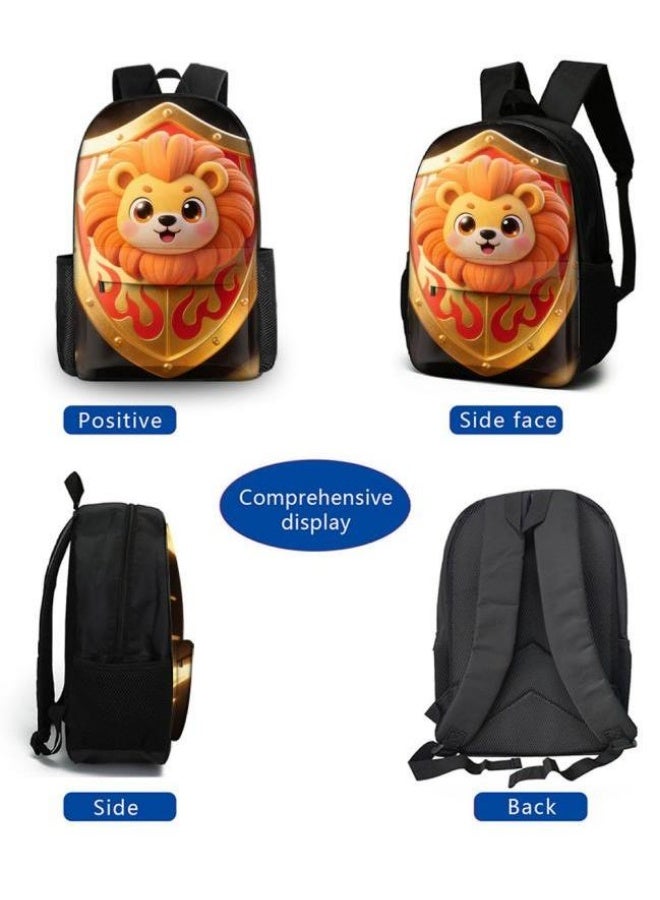 Bright Li Fire Unlock the new fashion of childish fun! Three-piece set of bags, cartoon elements for children and teenagers (students, children, friends' outings, mountain climbing, schooling, etc. can be used) - 49 - Image 3