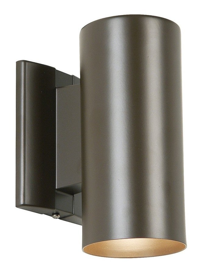 Kichler Cylinder Wall Mount Lighting Fixture in Brown, 7” Bottom Opening Outdoor Light Fixture, 9234AZ - Image 1