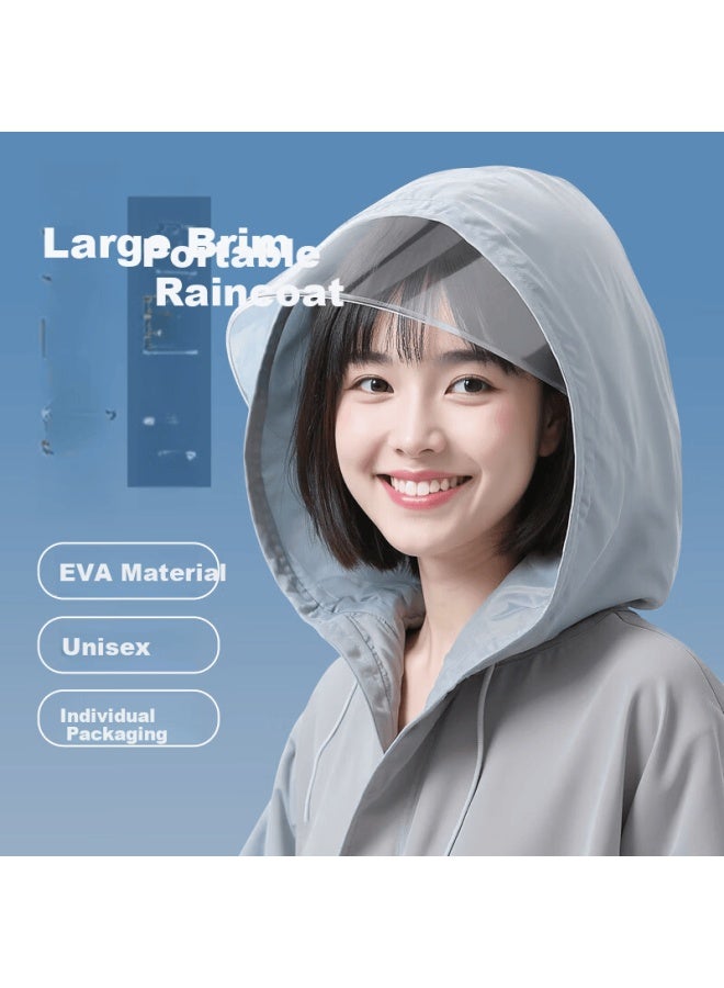 Bwnk Disposable Raincoat Portable Outdoor Travel Hiking Rain Poncho 2-pack Gray - Image 1