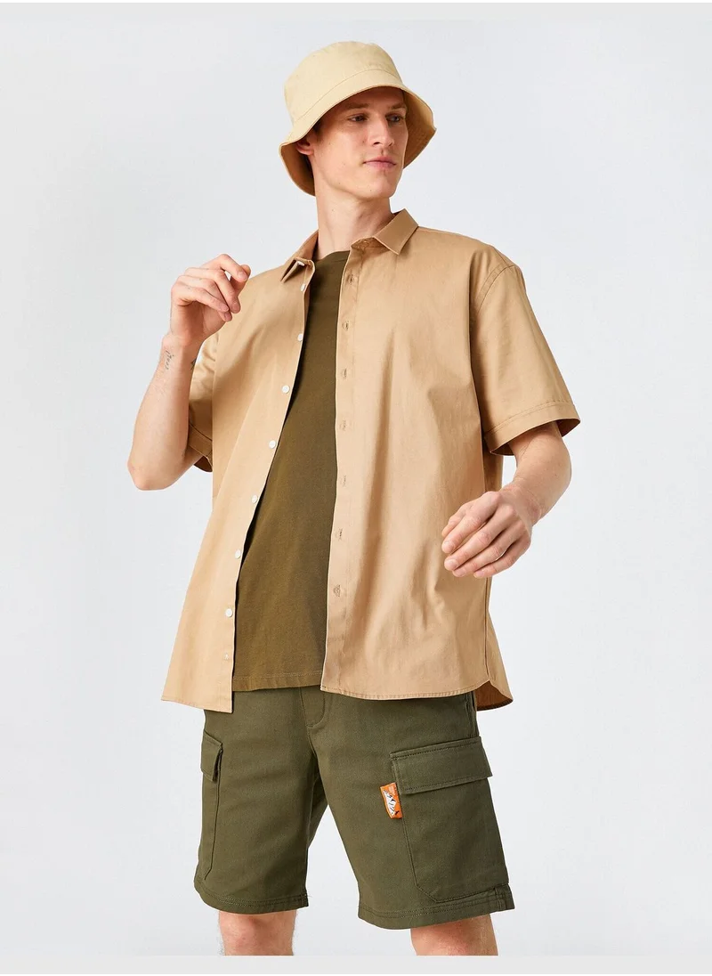 كوتون Tie Waist Cargo Shorts