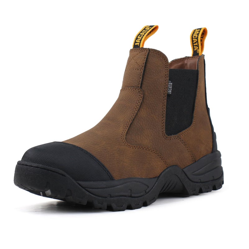 Jacata Mens Work Boots Chelsea Slip On Boot For Men Men's Industrial Construction Soft Toe Shoes Botas De Trabajo Para Hombre - Image 1