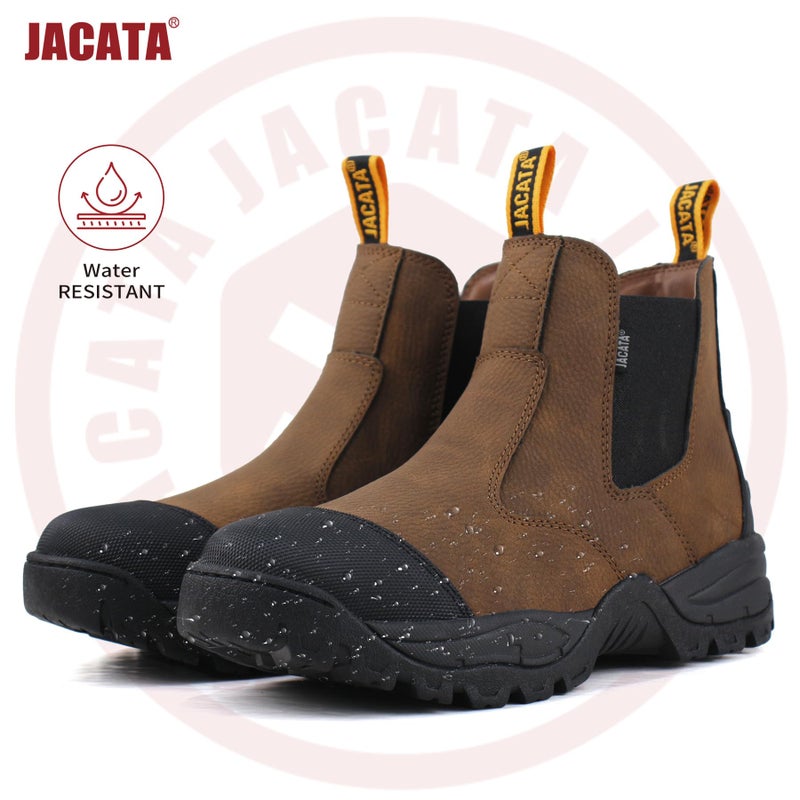 Jacata Mens Work Boots Chelsea Slip On Boot For Men Men's Industrial Construction Soft Toe Shoes Botas De Trabajo Para Hombre - Image 3