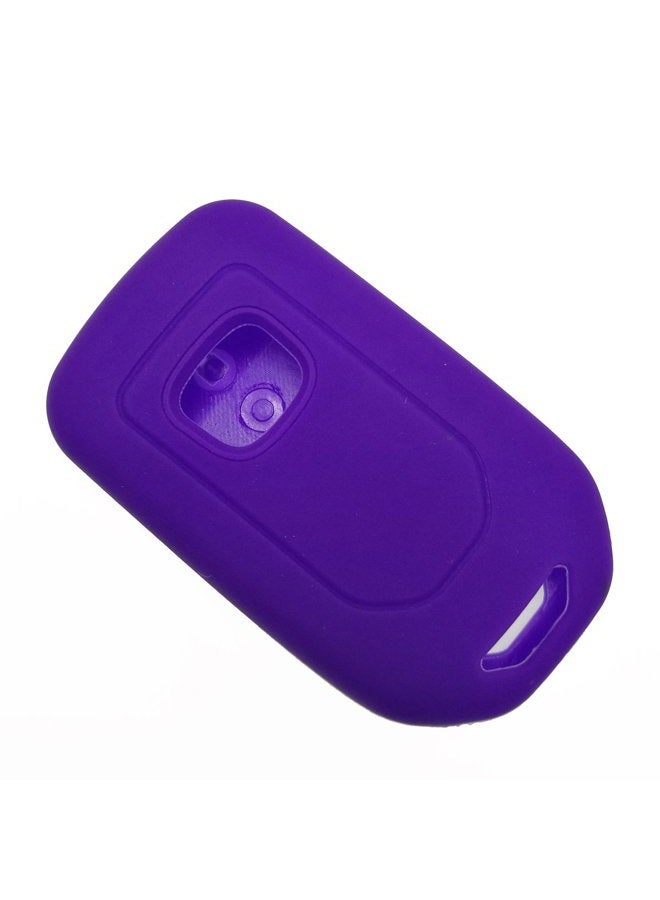 Coolbestda Silicone Key Fob Skin Remote Case Cover Shell Wallet Keyless Jacket Full Covered for A2C81642600 2015 2016 2017 Honda Civic Accord Pilot CR-V Smart 5 Buttons Key Purple - Image 4