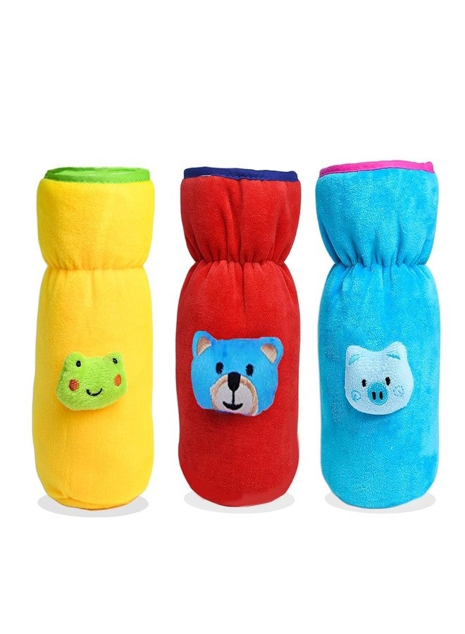 Alya The Cheeky Kidzz Pack of 3 New Born Baby Nursing Feeding Bottle Cover with Soft Stretchable Velvet Attractive Cartoon Design I Baby Milk Feeder Bottle Cover 150 ML-200 ML (Design 353) - Image 5