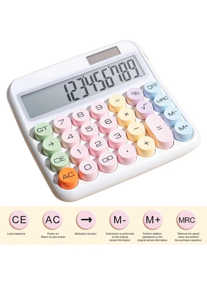 Xpert 12 Bit Large Display Desktop Calculator with Oversized Screen and Big Button Design Office Computer with Dual Power Source for Students School Accounting Use - Image 3
