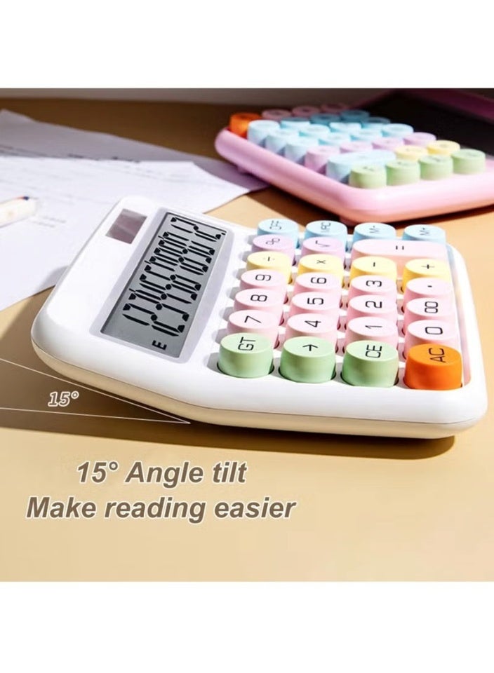 Xpert 12 Bit Large Display Desktop Calculator with Oversized Screen and Big Button Design Office Computer with Dual Power Source for Students School Accounting Use - Image 5