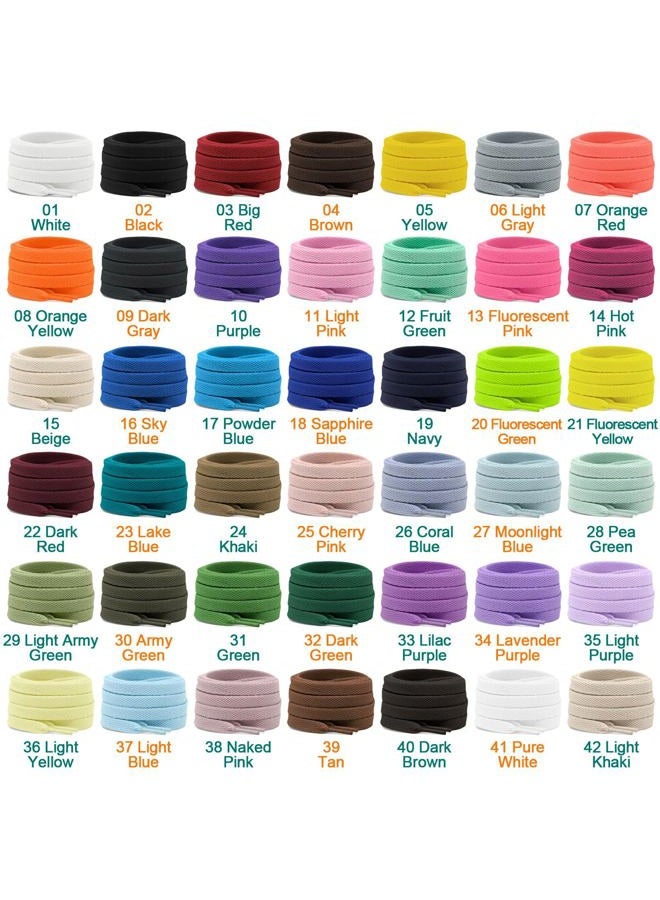 DELELE 2 Pair Flat Shoe laces 5/16" Wide Shoelaces for Athletic Running Sneakers Shoes Boot Strings, 01 White, 43 Inch (110cm) - Image 4