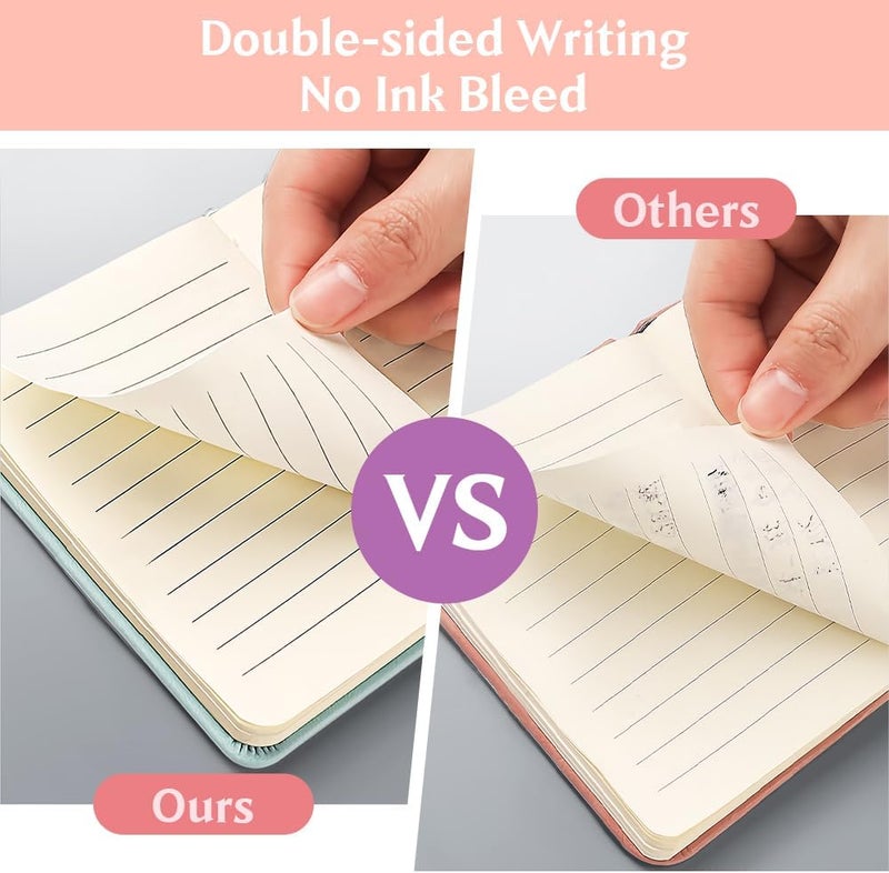KASTWAVE 5 PCs Small Notebooks with Pen, A7 Pocket Spiral Notepads, Wirebound Memo Pad, Little Mini Notebook for Home Office Accessories, 5 Colored Notebooks, 96 Sheets Per Notebook (8X11 cm) - Image 4