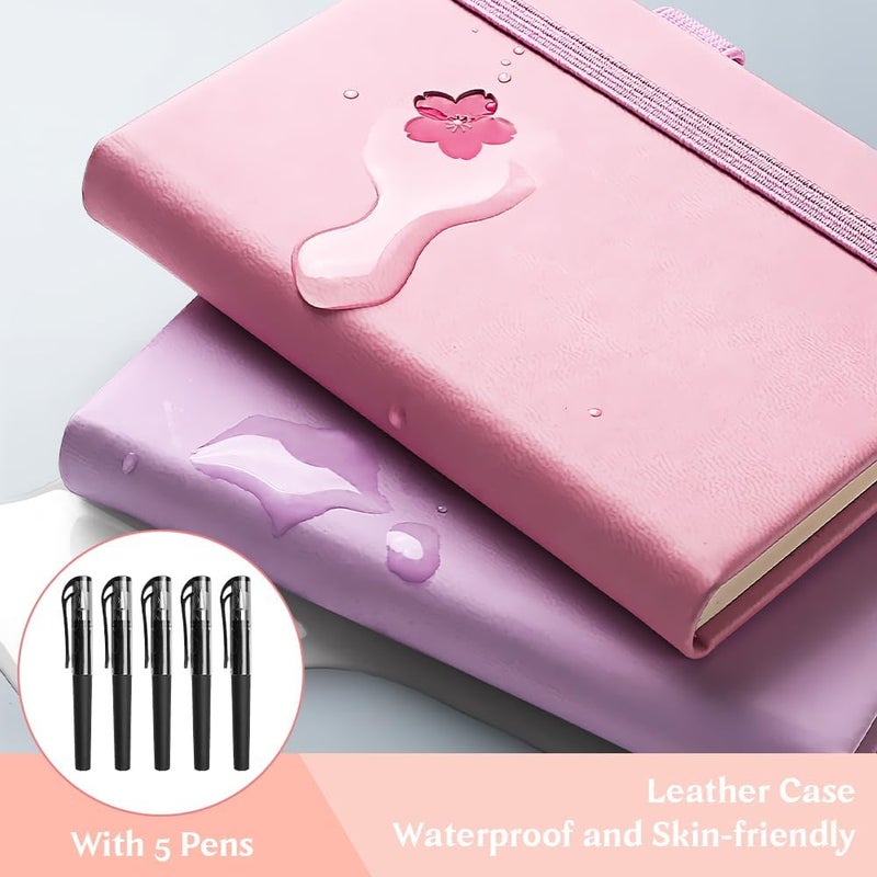 KASTWAVE 5 PCs Small Notebooks with Pen, A7 Pocket Spiral Notepads, Wirebound Memo Pad, Little Mini Notebook for Home Office Accessories, 5 Colored Notebooks, 96 Sheets Per Notebook (8X11 cm) - Image 5